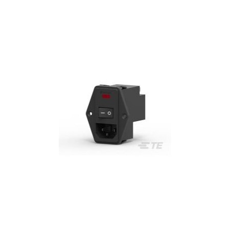 Power Entry Module EMI Filtered M 3 POS (115VAC/230) VACVAC 10A/Contact Switch/Fuse ST 1 Port